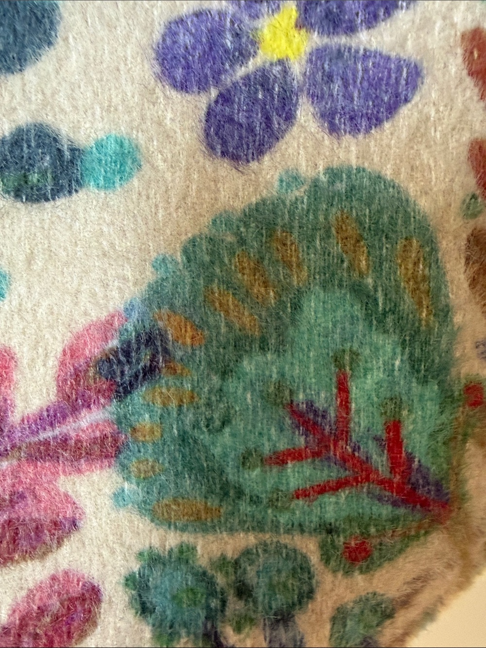 NATURAL LIFE Cream Sweater with Multicolor Floral Motif - Picture 5 of 6